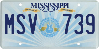 MS license plate MSV739