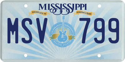 MS license plate MSV799