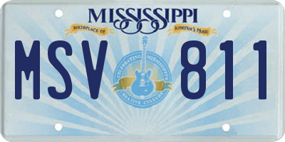 MS license plate MSV811