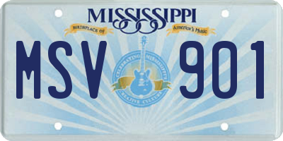 MS license plate MSV901