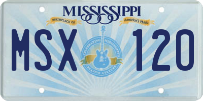 MS license plate MSX120