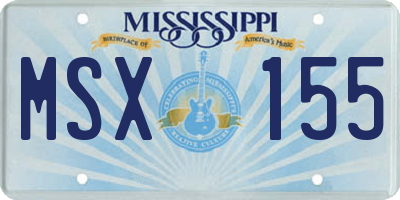 MS license plate MSX155