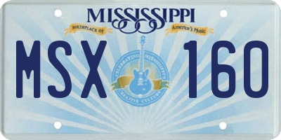 MS license plate MSX160