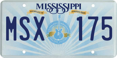 MS license plate MSX175