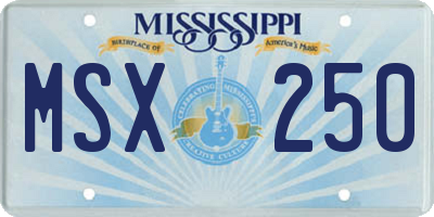 MS license plate MSX250