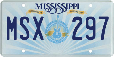 MS license plate MSX297