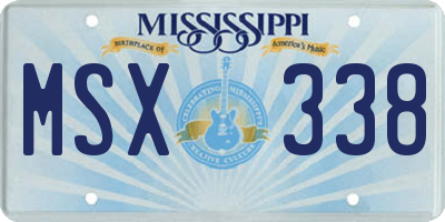 MS license plate MSX338