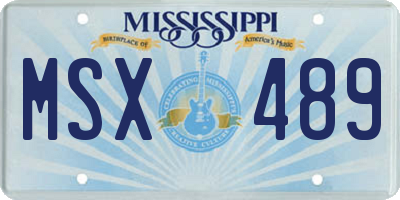 MS license plate MSX489