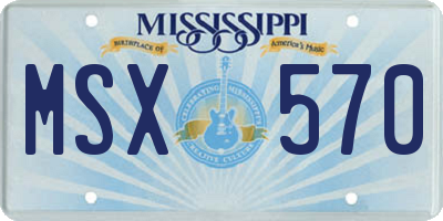 MS license plate MSX570