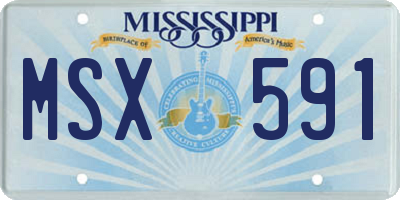 MS license plate MSX591