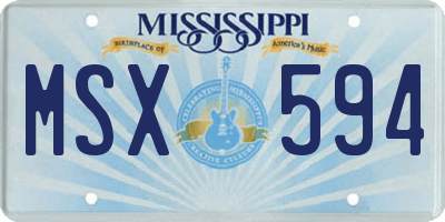MS license plate MSX594
