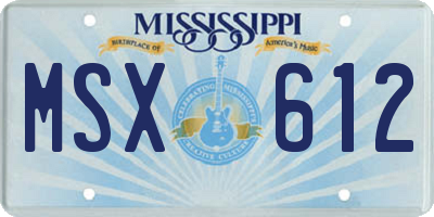 MS license plate MSX612