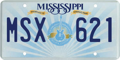 MS license plate MSX621