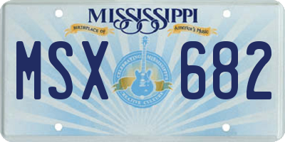 MS license plate MSX682