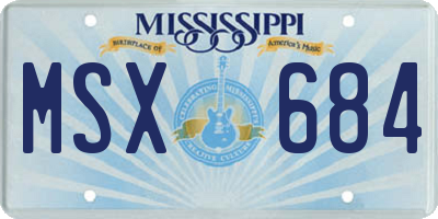 MS license plate MSX684