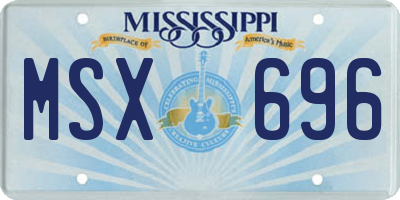 MS license plate MSX696