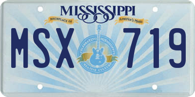 MS license plate MSX719