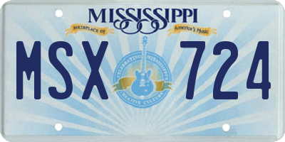 MS license plate MSX724