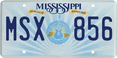 MS license plate MSX856