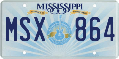 MS license plate MSX864
