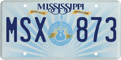 MS license plate MSX873