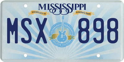 MS license plate MSX898