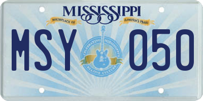 MS license plate MSY050