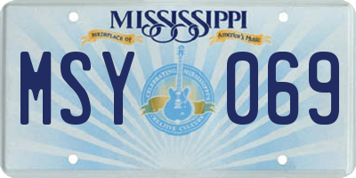 MS license plate MSY069