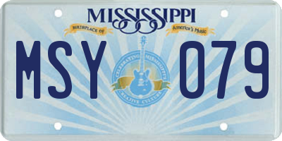 MS license plate MSY079