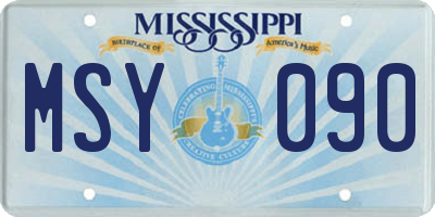 MS license plate MSY090