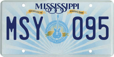 MS license plate MSY095