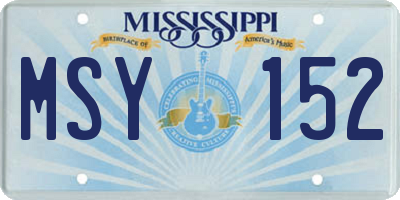 MS license plate MSY152