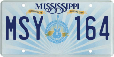 MS license plate MSY164