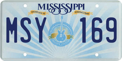 MS license plate MSY169