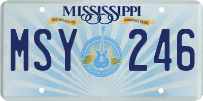 MS license plate MSY246
