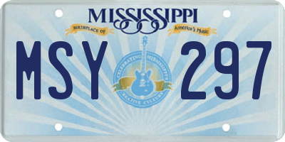 MS license plate MSY297