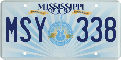 MS license plate MSY338