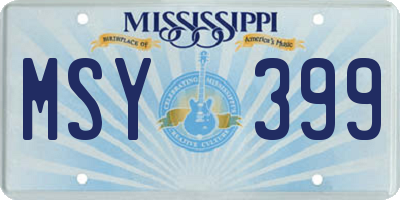 MS license plate MSY399