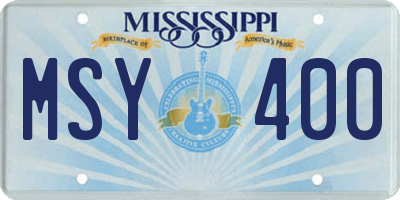 MS license plate MSY400