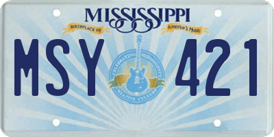 MS license plate MSY421