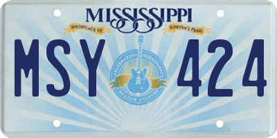 MS license plate MSY424