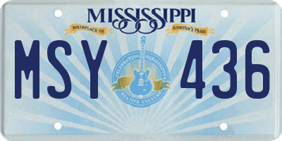 MS license plate MSY436