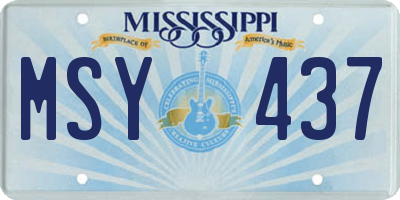MS license plate MSY437