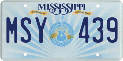 MS license plate MSY439