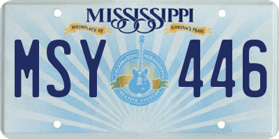 MS license plate MSY446