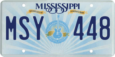 MS license plate MSY448