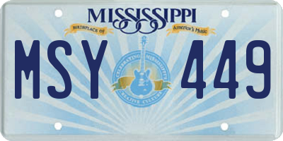 MS license plate MSY449
