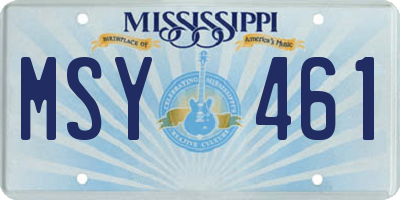 MS license plate MSY461