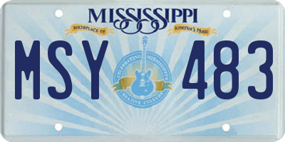 MS license plate MSY483