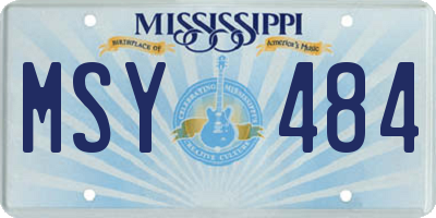 MS license plate MSY484